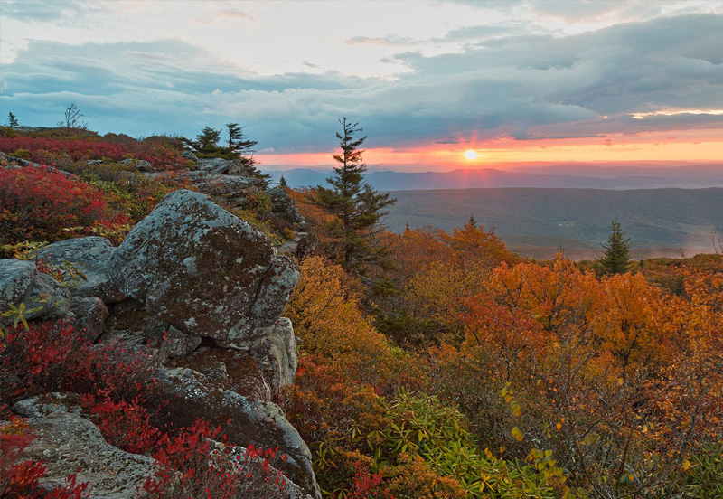 West Virginia landscape with hills stretching to the horizon